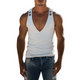 Chaleco informal de algodón con cuello en V profundo y botones decorativos para primavera y verano para hombre