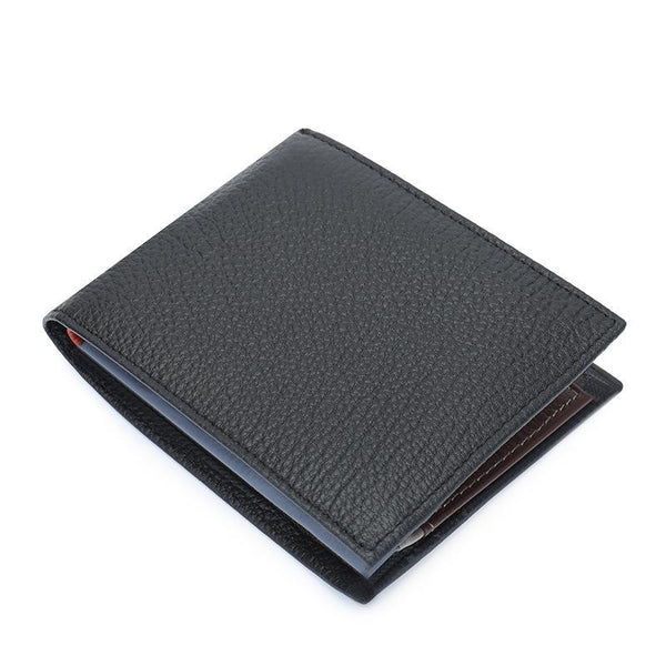 Cartera de piel de vaca de primera capa para hombre, de gran capacidad, con ranuras para múltiples tarjetas y de cuero genuino