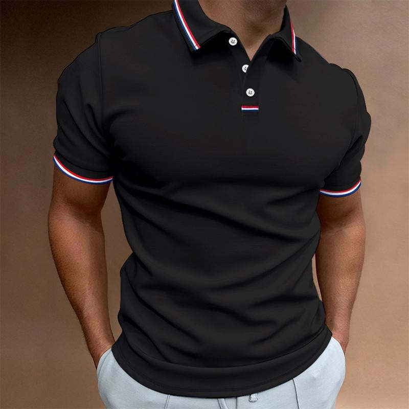 Men's Slim Fit Cotton Polo Short Sleeve T-Shirt