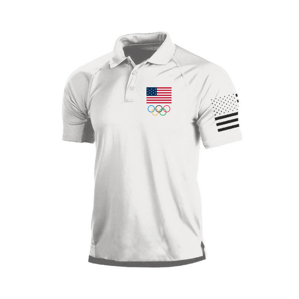 Olympic USA FLAG RAGLAN GRAPHIC POLO SHIRT