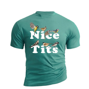 Baumwoll-T-Shirt mit „Nice Tits“-Grafik