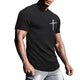 CROSS PRINT MEN SPORT V-NECK TEE