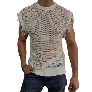 Men's Summer Casual Sexy Fashion Knitted Slim Tank Top