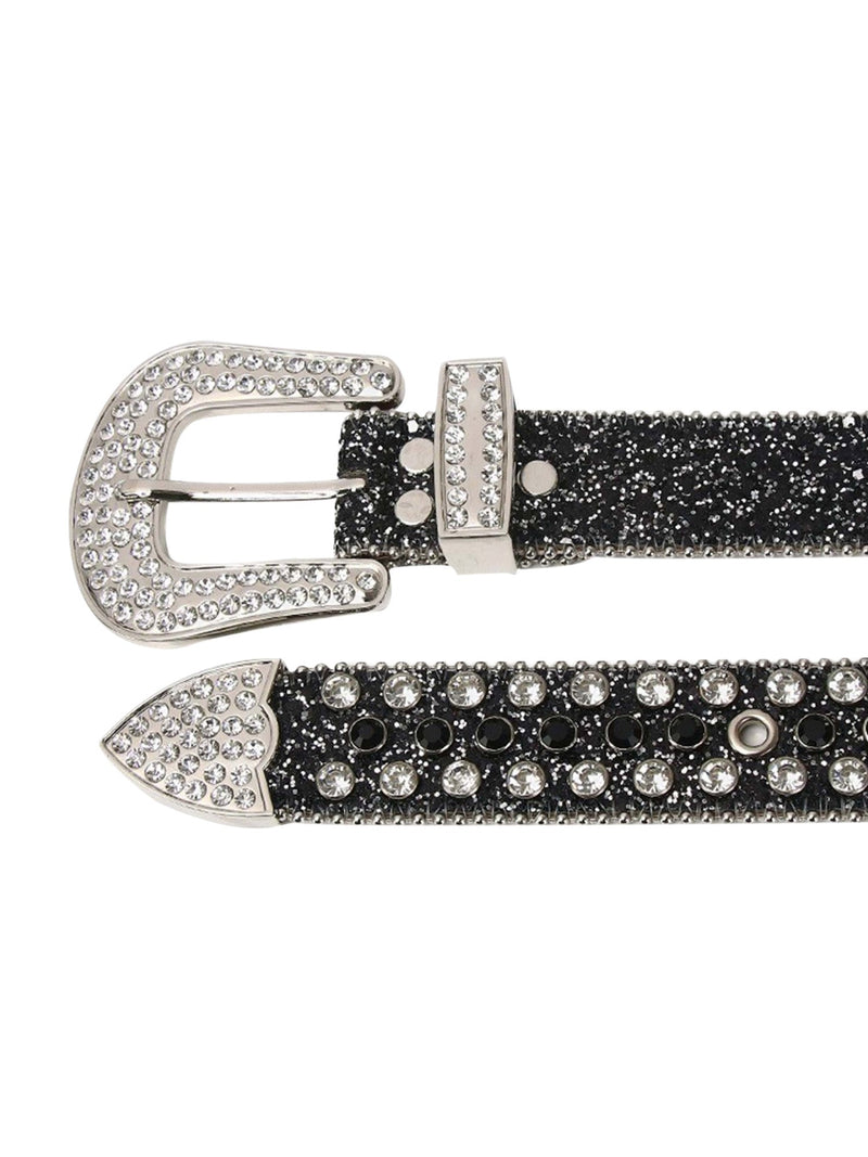 Studded Rhinestone Hip Hop Belt