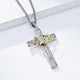 Vintage Casual Thorn Wreath Cross Necklace