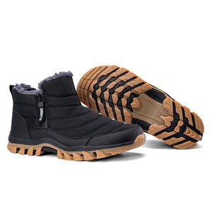 Herren Warme wasserdichte rutschfeste Wanderschuhe Fleece Outdoor Stiefel