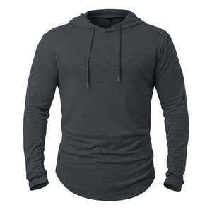 Sudadera con capucha de mezcla de algodón para hombre para actividades al aire libre