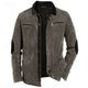 Men's Faux Leather Jacket Faux Suede Jacket