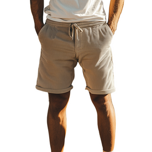 Klassische, lässige Cordshorts für Herren mit elastischer Taille