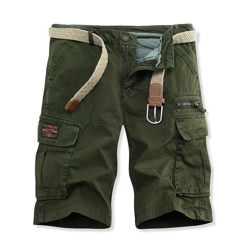 Pantalones cortos cargo rectos y holgados para exteriores para hombre