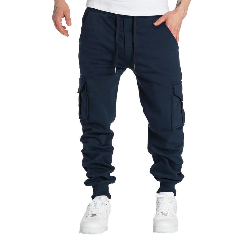 PLUSH MEN'S WORK PANTS, MEN'S MULTI POCKET PANTS, SPORTS AND CASUAL PANTS