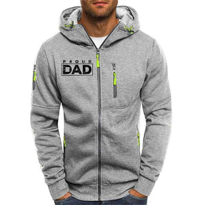 Men's Lettering Print Hoodie Zip-Up Jacket
