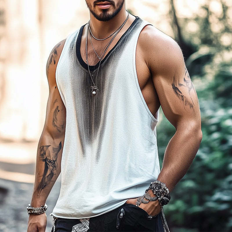 Camiseta sin mangas de verano cómoda y agradable para la piel para hombre