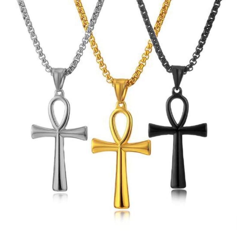 Vintage Casual Knot Cross Necklace