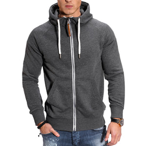 Sudadera deportiva con capucha para hombre, estilo informal, con bloques de color, con mangas raglán en contraste.