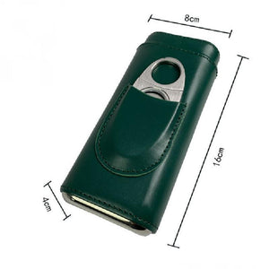 Bolsa de cuero humectante para guardar puros portátil para hombre