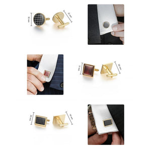 Camisa clásica de traje de negocios para hombre con gemelos de cobre