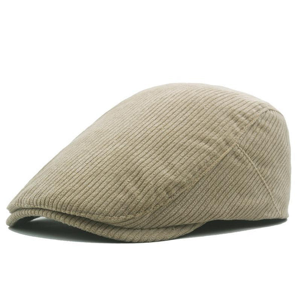 Men's Retro British Style Corduroy Forward Hat