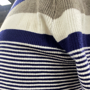 Men's Spring And Summer Casual Horizontal Stripe Knit Short Sleeve T-Shirt