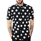 Camisa informal de manga corta con lunares de verano para hombre, agradable para la piel