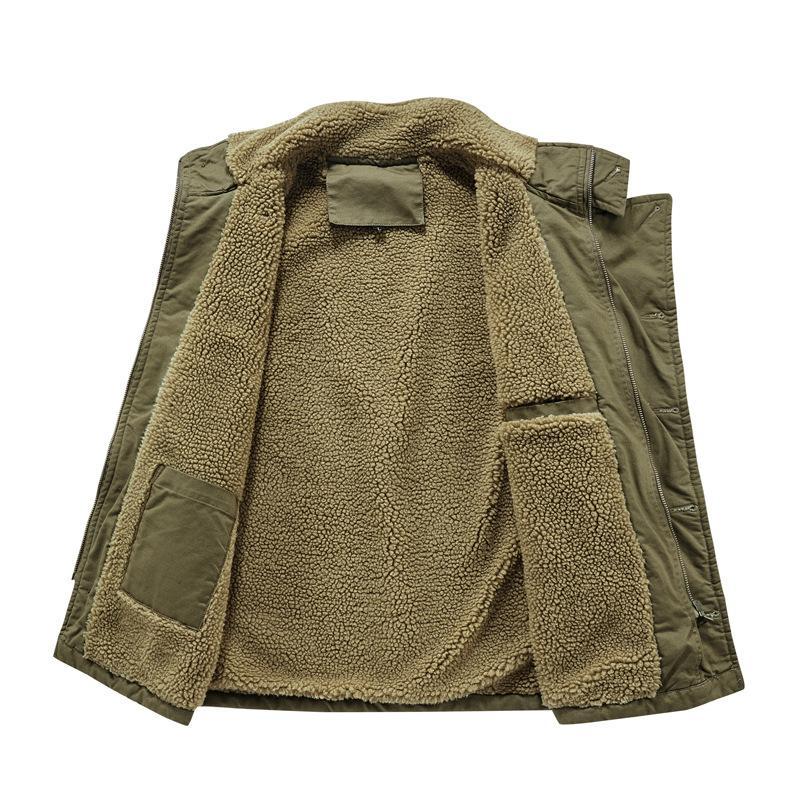 Men's Retro Casual Hunting Suits Plus Velvet Single Breasted Vest