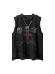 Cross Chain Suede Street Rap Sleeveless Vest