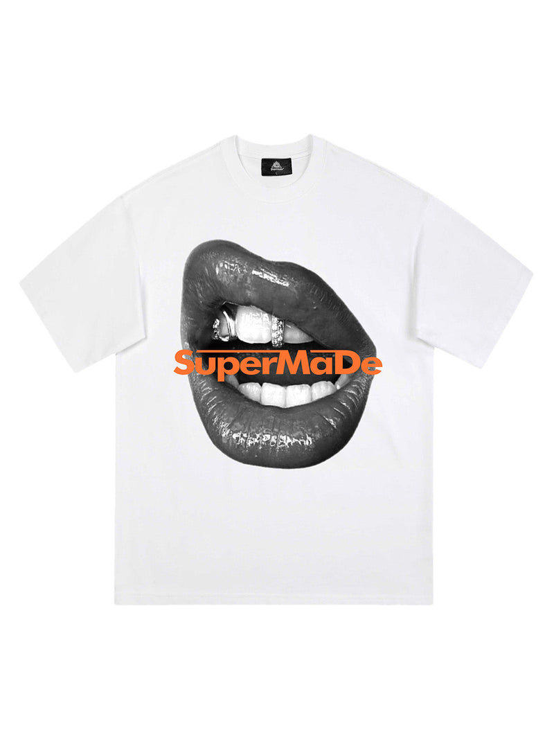 Lips Print Short Sleeve T-shirt