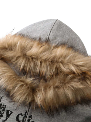 Chaqueta con capucha y cremallera de piel estilo Wasteland 