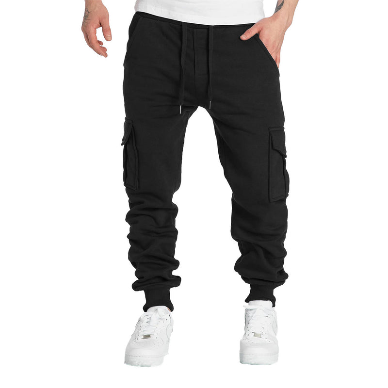 PLUSH MEN'S WORK PANTS, MEN'S MULTI POCKET PANTS, SPORTS AND CASUAL PANTS