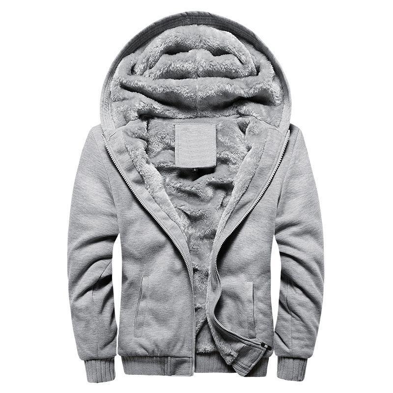 Men's Casual Fleece Hooded Jacket