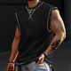 Men's Casual Waffle Crew Neck Loose Tank Top