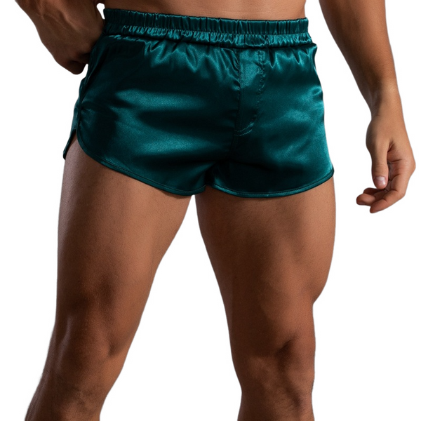 Men's Comfort Satin Elastic Waist Lounge Home Shorts
