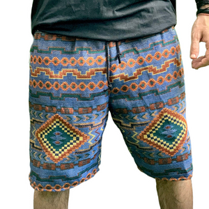 Men's Retro Casual Ethnic Style Geometric Print Drawstring Shorts
