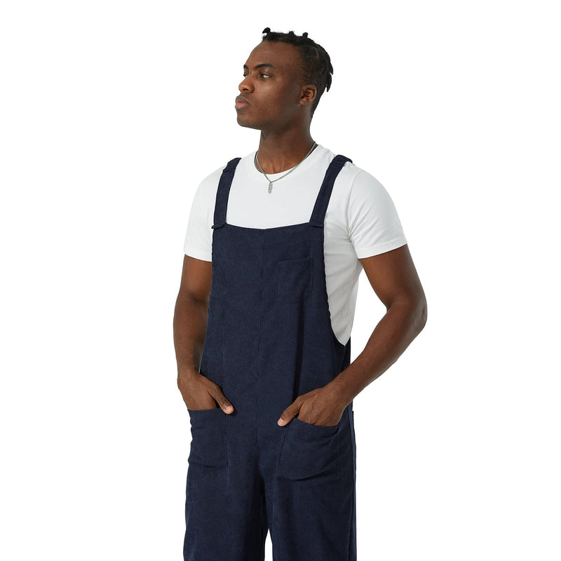 Corduroy Bib Cargo Overalls- Men's