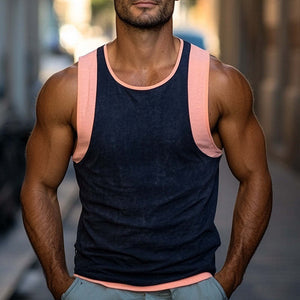 Camiseta básica de verano para hombre, ajustada y a juego con el color, que no daña la piel