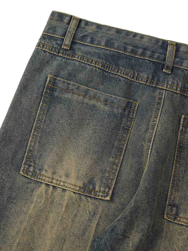 High Street Washed Distressed Jeans