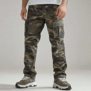 Camouflage-Cargohose für Herren im Outdoor-Stil 