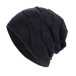 Men's Vintage Plush Lined Warm Knitted Hat