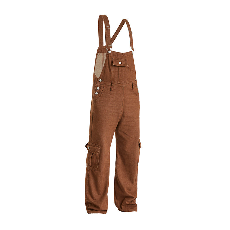 Duck Double Front Bib Cargo Overalls - Men's