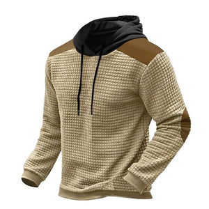 Men's Jacquard Colorblock Long Sleeve Hoodie