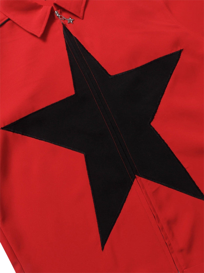 Star Zipper Design Shirt