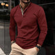 Camiseta de manga larga con bloques de color gofre para hombre