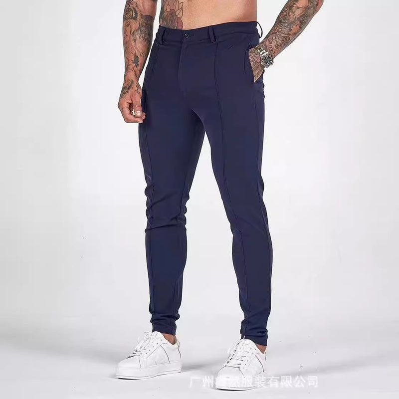 OUTDOOR SLIM FIT PURE COTTON LONG PANTS STRAIGHT LEG SPORTS PANTS