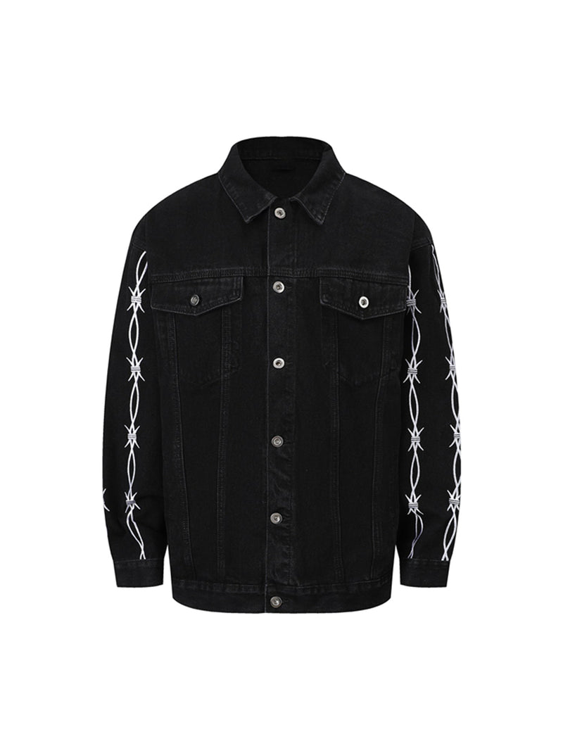 Thorn Embroidered Denim Jacket