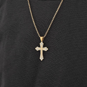 Retro Casual Color Matching Cross Necklace