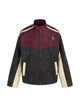 Contrast Color Suede PU Leather Jacket