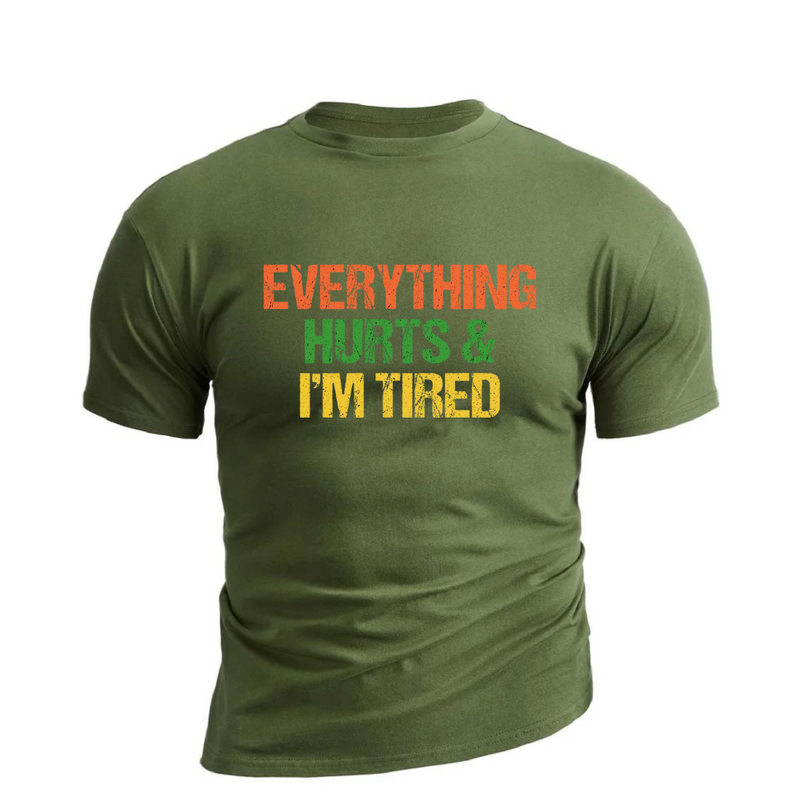 I'M TIRED  COTTON GRAPHIC TEE