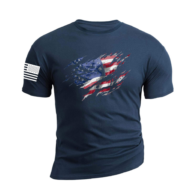 USA FLAG COTTON GRAPHIC TEE