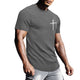 CROSS PRINT MEN SPORT V-NECK TEE