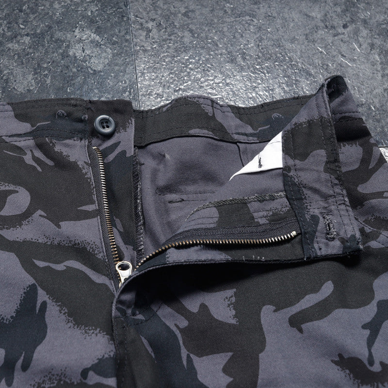 CAMO LOOSE COTTON MULTI POCKET WORK CARGO SHORTS